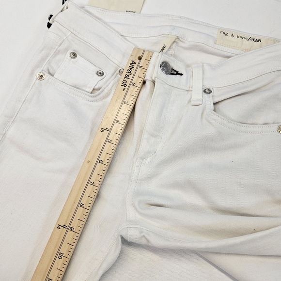 Rag & Bone NWT Jean Womens Cotton Blend Denim Skinny Jeans White Sz 25 Ret $225 - Picture 7 of 9